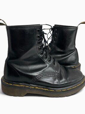 Dr. Martens Vintage 1460 Made in England Black Leather Combat Boots Women's 6